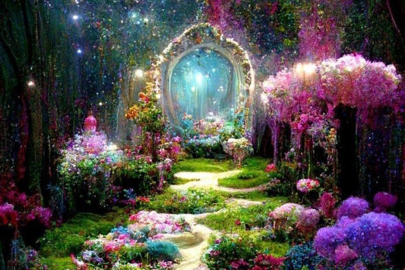 An immersive northern-lights tunnel for a spectacular entrance.